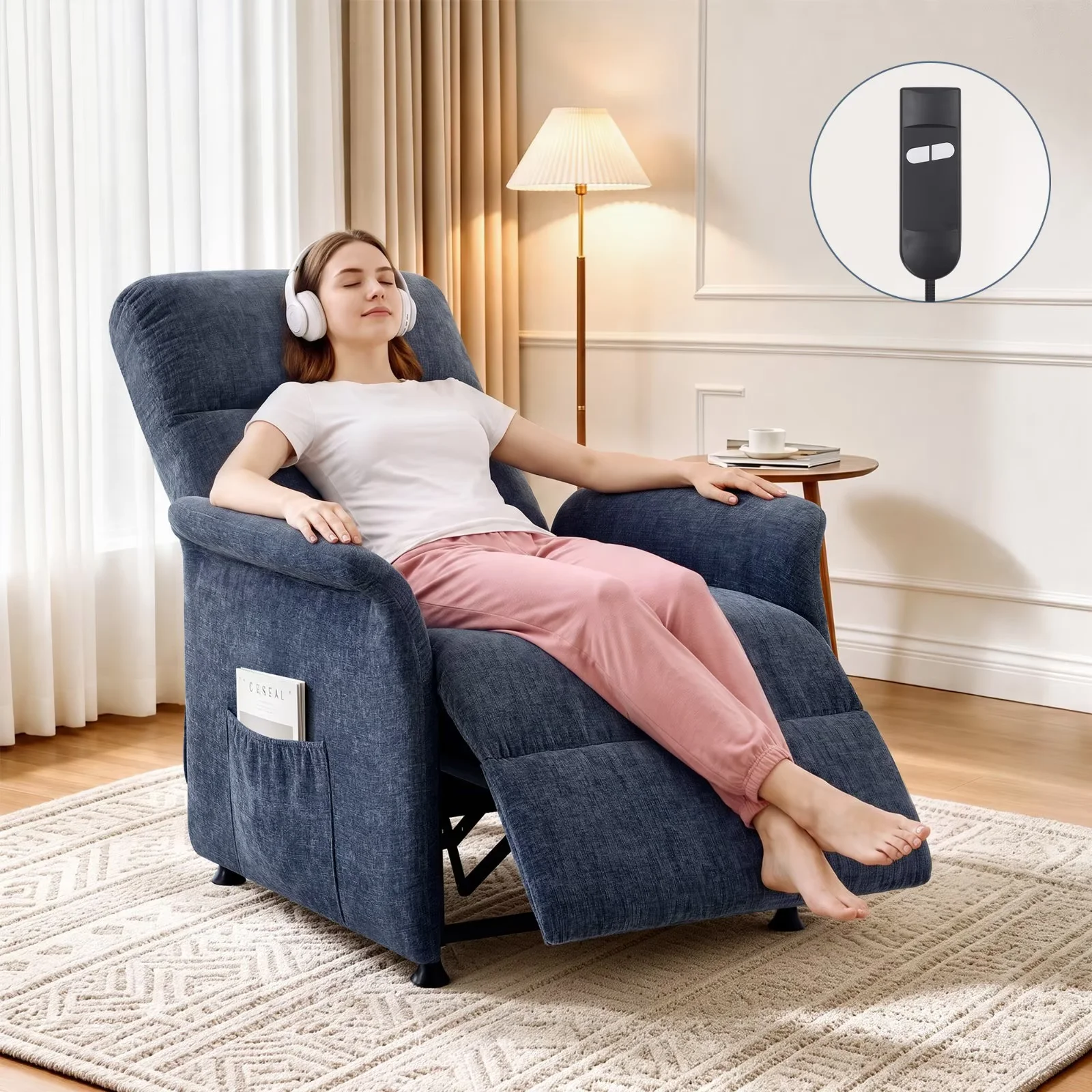 Power Recliners With Remote Controls Power Recliner Chair, Electric Small Reclining Chair with Remote ...