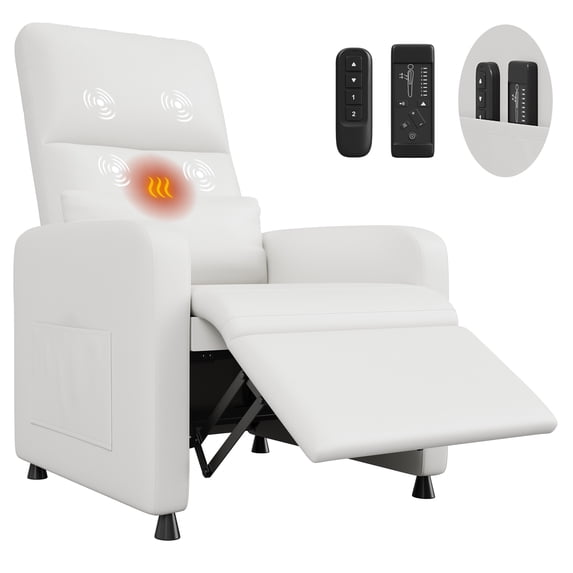 Power Recliner Chair - Heat and Massage, Adjustable Electric Recliner Ergonomic PU Leather Single Sofa, Tall Back, Padded Seat, Home Theater Seating for Living Room
Visit the GarveeHome Store