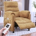 thumbnail image 1 of Power Recliner Chair, Holaki Electric Power Recliner with Side Pocket and Remote, Modern Chenille Fabric Recliner Chairs for Adults, Small Recliner for Small Space Nursery Living Room, Yellow, 1 of 9