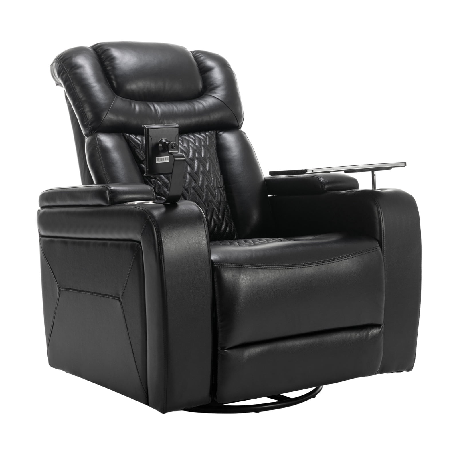 Power Recliner Chair with USB Ports, 270 Degree Swivel Leather Home ...