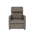 thumbnail image 1 of Power Recliner Chair with Electric Adjustable Back, USB Port and Side Pockets - Overstuffed Design, Brown, 1 of 5