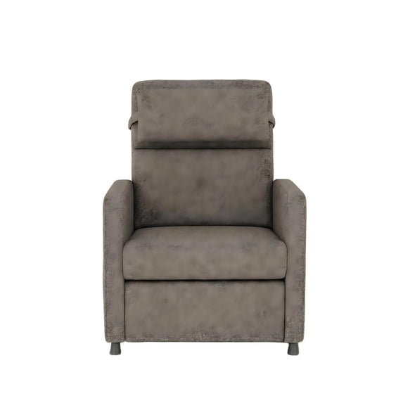 Power Recliner Chair with Electric Adjustable Back, USB Port and Side Pockets - Overstuffed Design, Brown