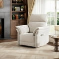 thumbnail image 1 of Power Recliner Chair with USB, Chenille Swivel Rocker Glider, Double-Layer Armrests, High Back, 350lb Capacity, for Living Room & Nursery, Beige, 1 of 9