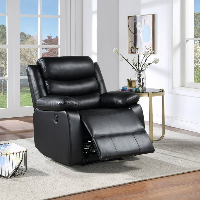 Power Recliner Electric Recliner Chair with Adjustable Positions Push Button Modern PU Leather Tufted Upholstered Power Sofa with Armrests
