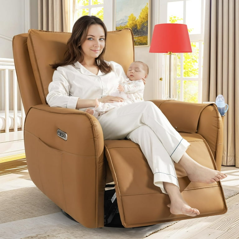 Leather recliner glider chair online