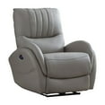 thumbnail image 1 of Leatherette Upholstered Power Recliner with Contoured Seats, Gray, 1 of 5