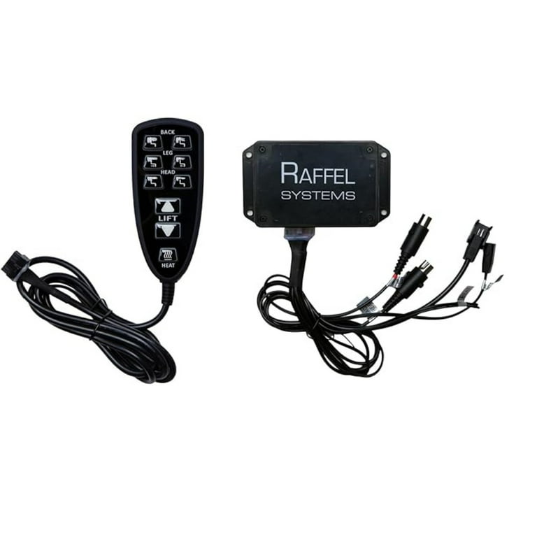 Power Recliner Lift Chair Raffel Systems HC HR3B 01 Remote Hand Control with 9 Buttons and Junction Box Combo Replacement