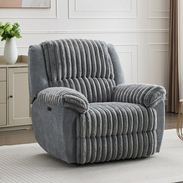 Power Recliner Oversize Chairs for Adults Electric Recliners Chair Soft Fabric Overstuffed Single Reclining Chair for Living Room for Big Man with USB Port