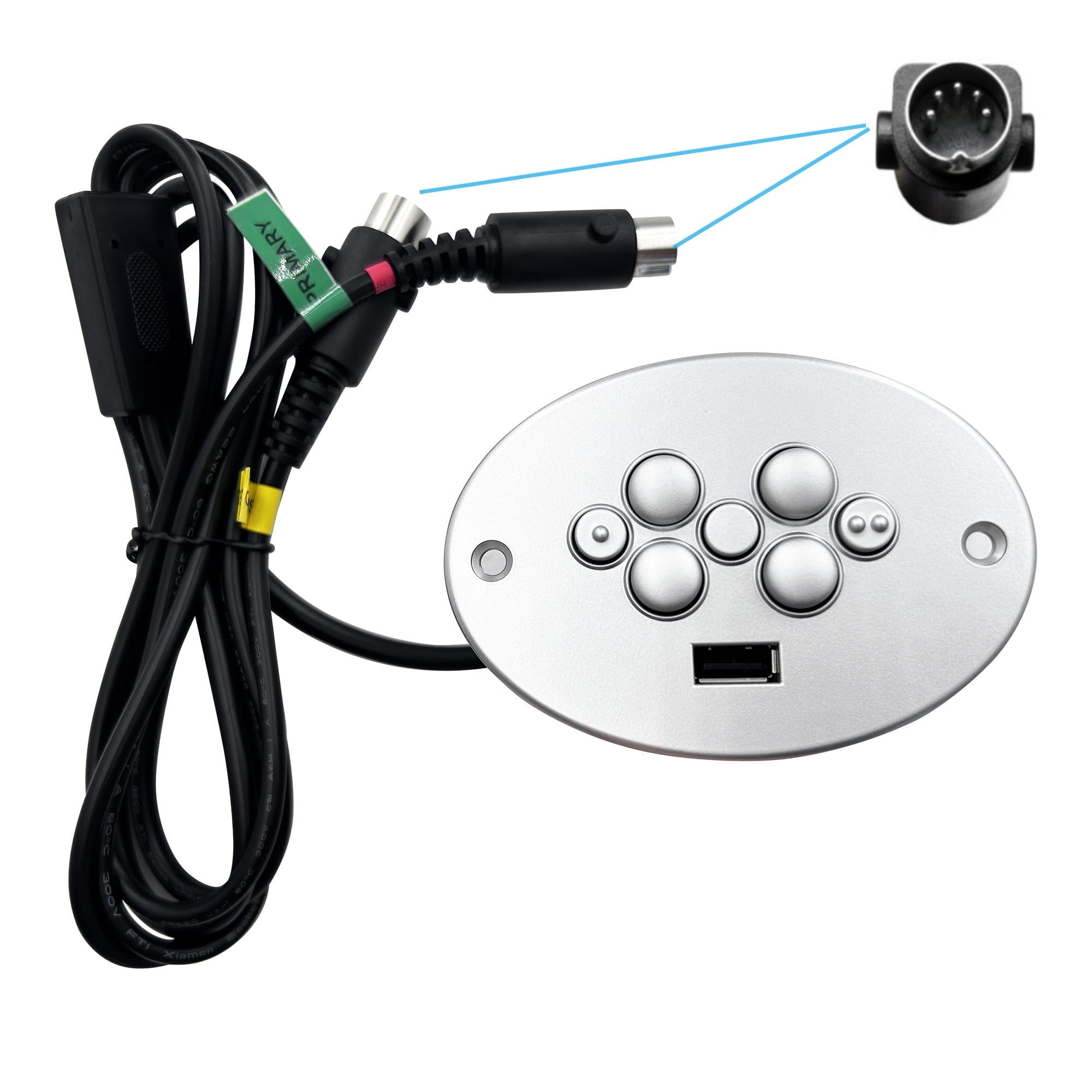 Raffel Systems 7 Button 5 Pin CTR UR2 07 Switch Hand Control Replacement with USB and Memory Plus Buttons for Power Recliner