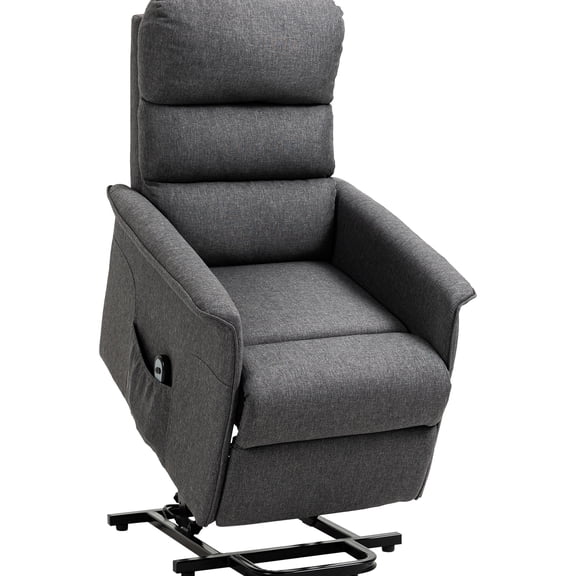 Power Reclining Lift Chair | Remote - Operated Lifting and Reclining for Living Room Use | Comfortable Linen - feel Polyester Fabric | Solves Relaxation and Standing Problems for Elderly