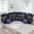 thumbnail image 1 of Power Reclining Sectional Recliner With Charging, Fabric Reclining Sectional Couch Sofa Electric Sectional Recliner USB Port, Cup Holder, Storage Console For Living Room, 1 of 8