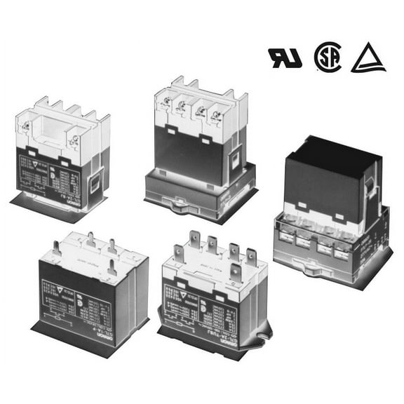 Power Relay; 100/120 VAC; 25 A 2A DPST-NO; Screw terminals Upper bracket; With test btn