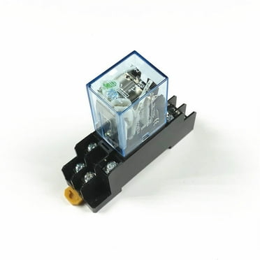Power Relay 10A Ly2Nj Dpdt 8 Pins With Socket,12V Dc
