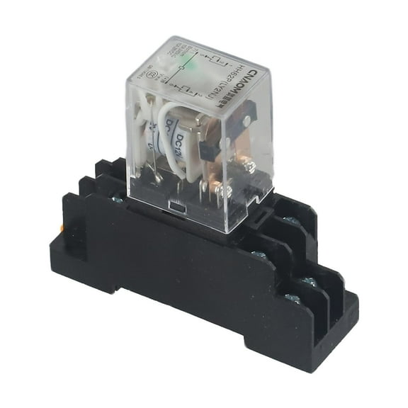 Power Relay 10A Ly2Nj Dpdt 8 Pins with Socket 12V Dc