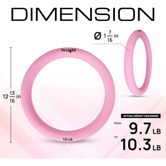 Power Ring 10lbs, Weight Ring, Weighted Circle, Kettlebell for Yoga Exercise, Aerobics, Home Fitness, Core Training