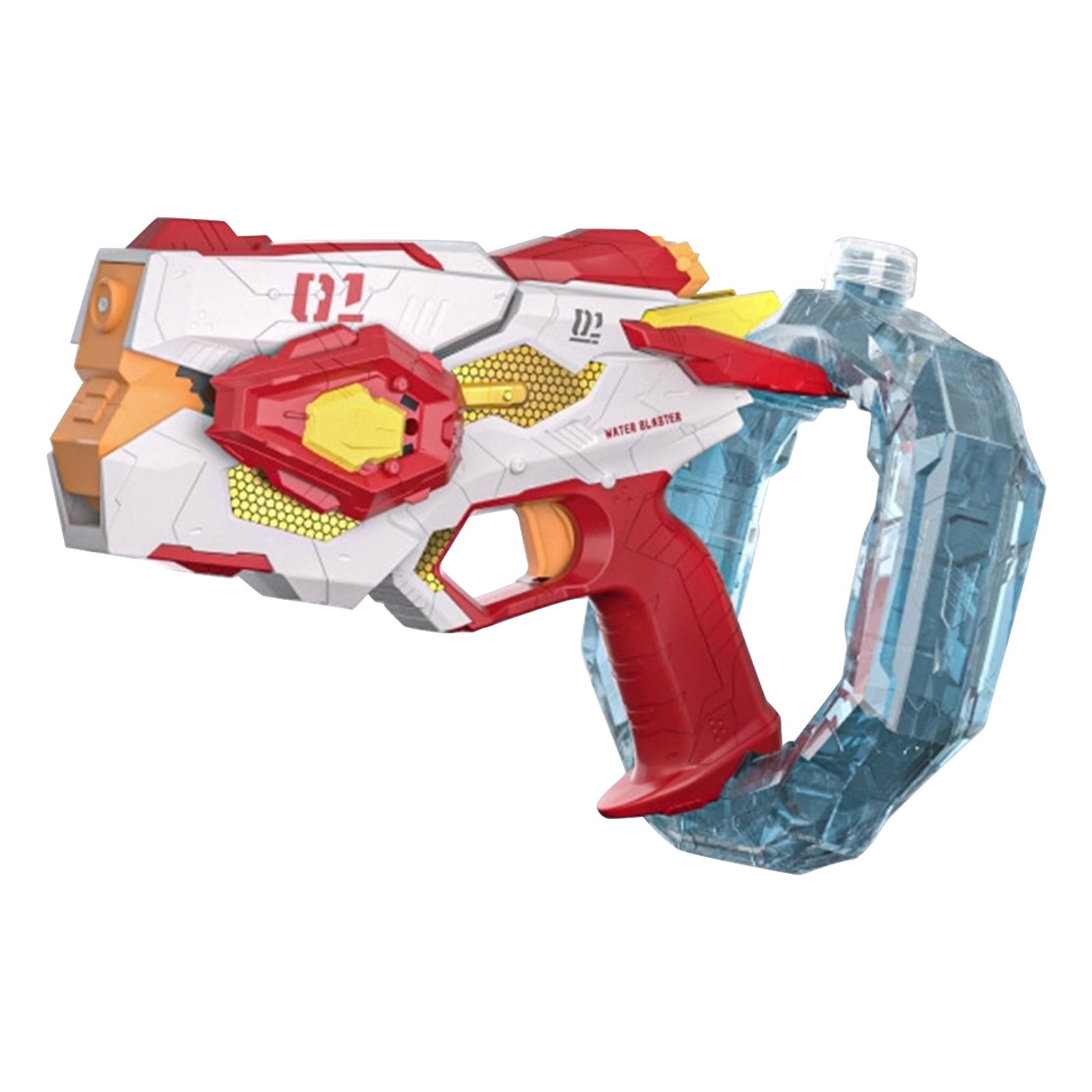 Power Ring Electric Water Guns with Mechanical Linkage Transformation Cool LED Light Effects Large Capacity Fully Automatic Continuous Splashes Blasters