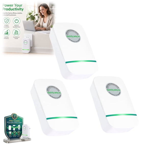 Power Saver Plug – Energy Saving Device Electricity Saving Box, Voltage Stabilizer Surge Protector for Home Office, Compact US Plug（3PCS）