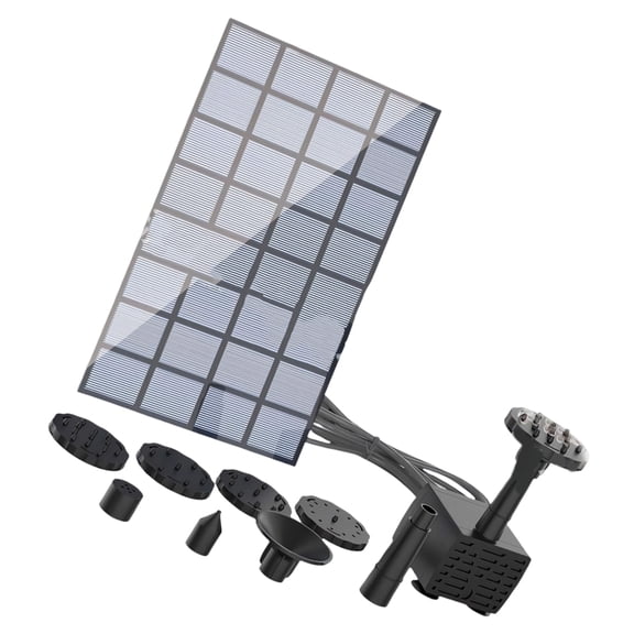 Power Saving Solar Fountain Pumps Sun Activated Unit 160L/H 2.5W For Exterior Displays Featuring Easy Assembly