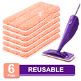 thumbnail image 1 of Power Scrubbing Reusable Mop Pads for WetJet Mops (6 Pack), Wet Jet Refills, Washable Microfiber Mop Pads for Floor Cleaning Wet Dry Use, 1 of 10