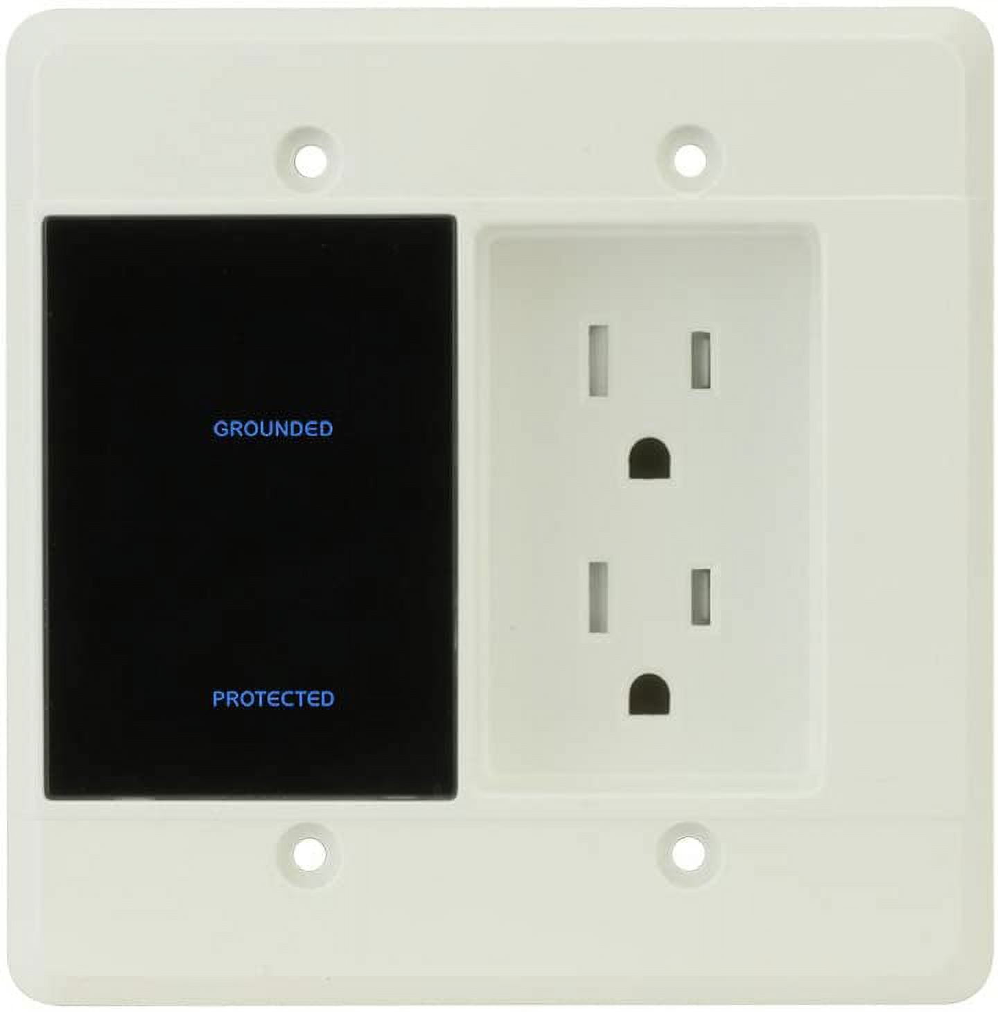 Power Series InWall Surge Protector w/Recessed Dual Outlet, 1080