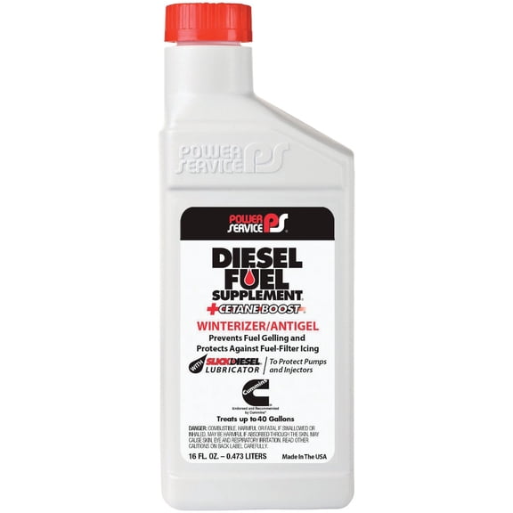 Power Service Diesel Fuel Supplement +Cetane Boost - Universal Diesel Additive - 16 Ounce