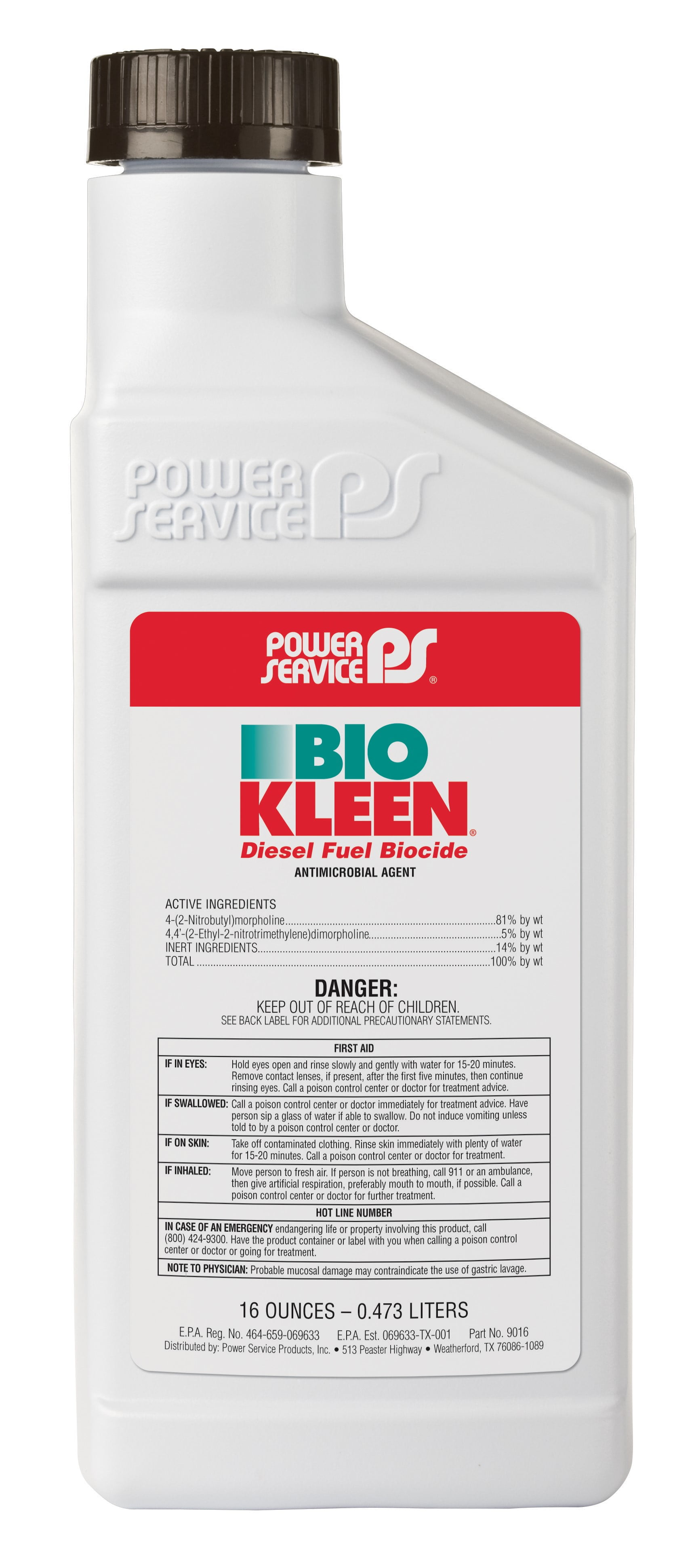 Power Service Bio Kleen Diesel Fuel Biocide, 16 oz. Engine Treatment