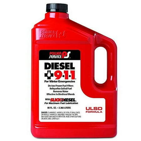 Power Service Diesel 911 Fuel Additive - Anti-Gel Treatment - 80 fl oz — Residential Use, Standard Application