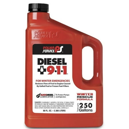 Power Service 8064 64 oz Bottle Of Diesel 911 Winter Formula Fuel Additive - Quantity of 2