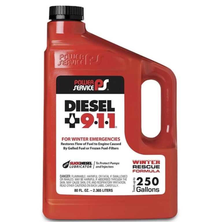 Power Service 8064 64 oz Bottle Of Diesel 911 Winter Formula Fuel
