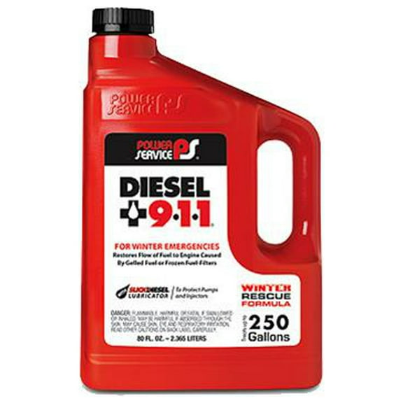 Power Service 8064 Diesel 9-1-1 Fuel Additive, Winter Formula, 64 oz. - Quantity 6