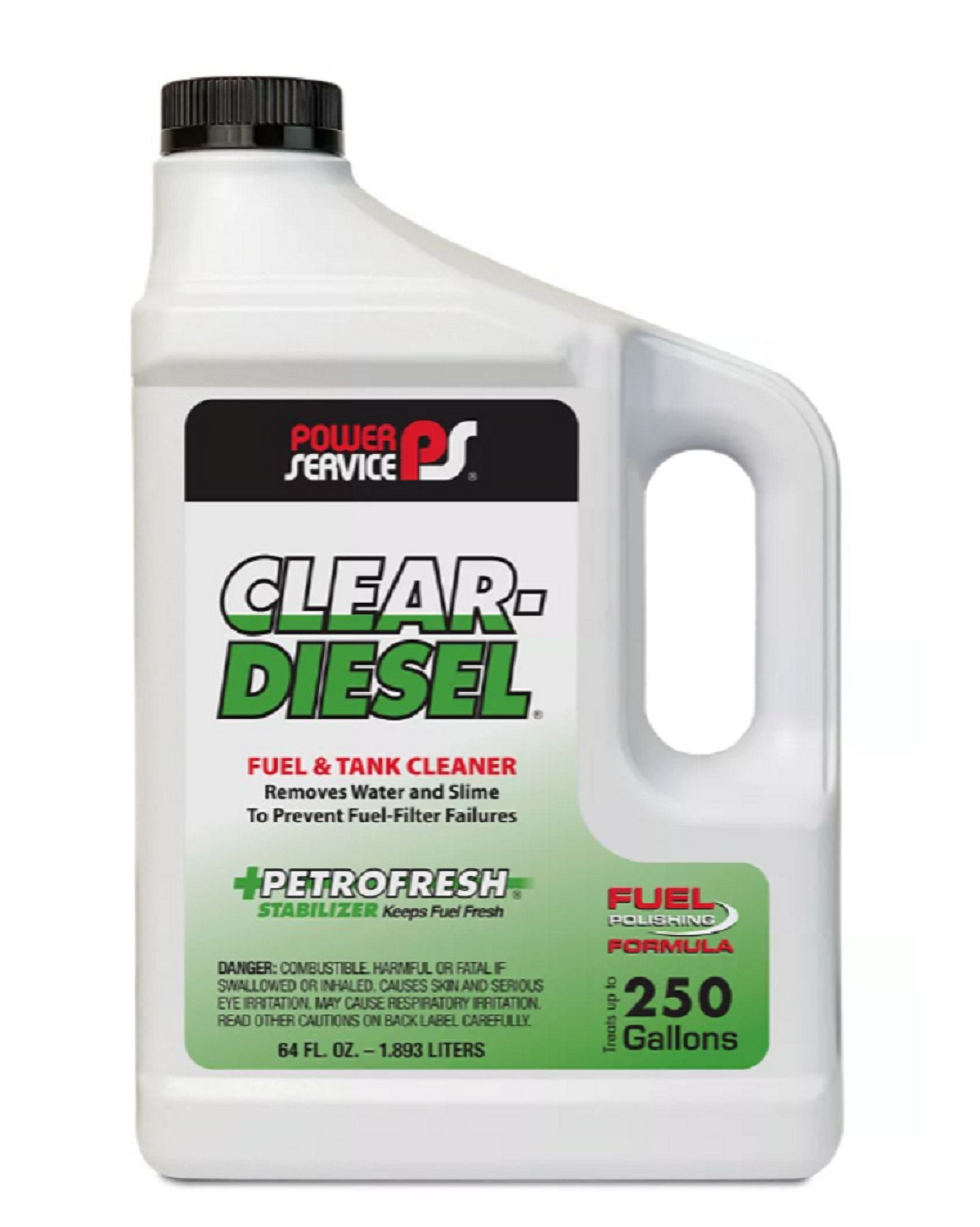 Power Service 9264 Clear Diesel Fuel and Tank Cleaner, 64 oz.