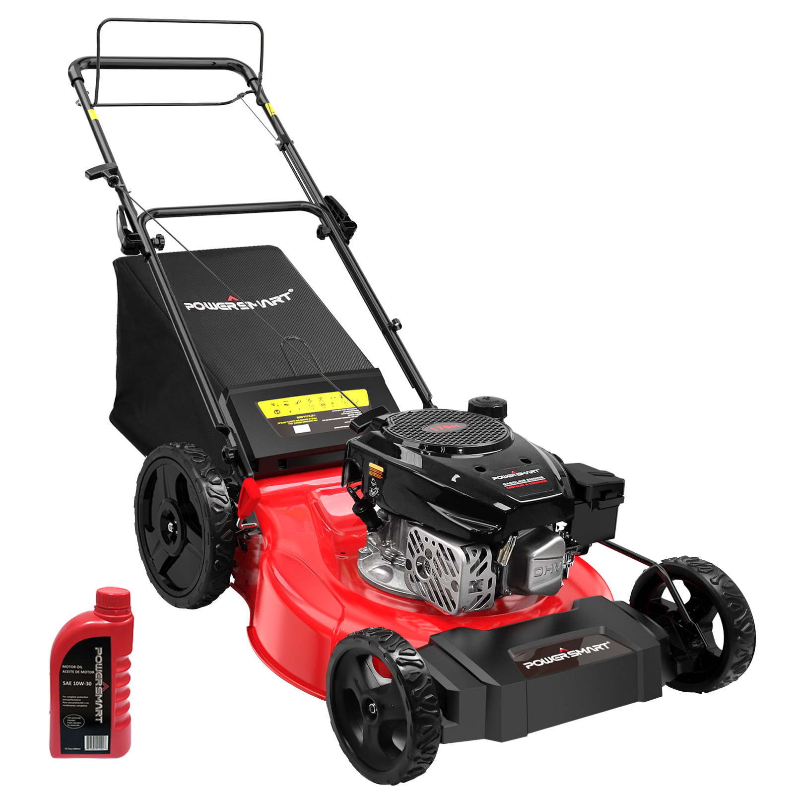 Power Smart 21-inch 2-in-1 Gas Self-Propelled Powered  Lawn Mower with 170CC Engine - image 1 of 6