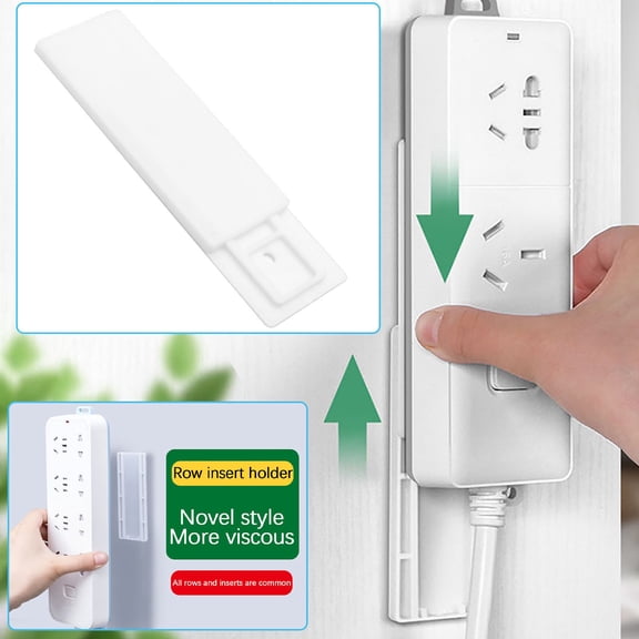 Power Socket Organizer, Kadlawus POWER SOCKET Organizer, Power Strip & Cable Organizer, Wall Mount Surge Protector Holder, Desk Under Desk Cord Management