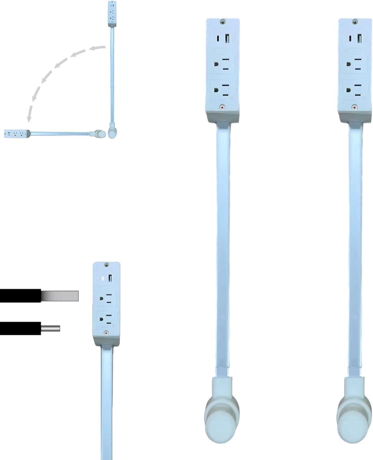 Power Socket Outlet Extender, Extendable Outlet Box Plug, Outlet Hack ...