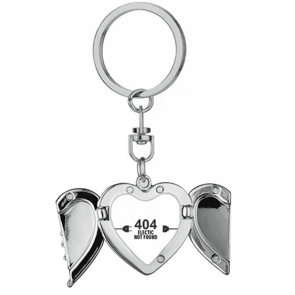Power Socket Plug Art Deco Fashion Heart Angel Wing Key Chain Holder