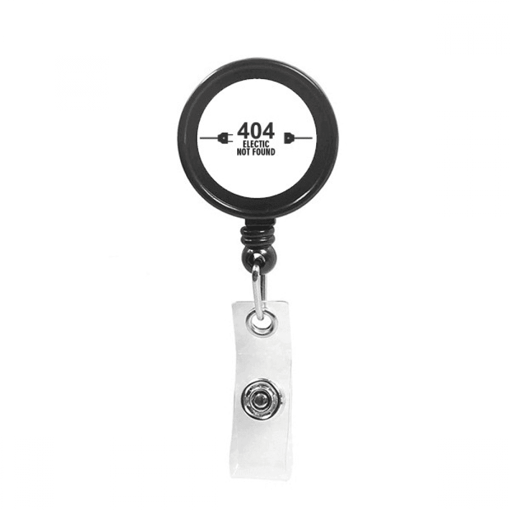 Power Socket Plug Art Deco  Fashion Retractable Keychain Badge Holder ID Badge