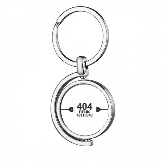 Power Socket Plug Art Deco Fashion Rotating Keychain Metal Keyring Holder