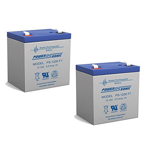 Power-Sonic - *NEW* SEC1055 12V 5AH POWER PATROL BACKUP BATTERY - 2 Pack - PS-1250FMP24