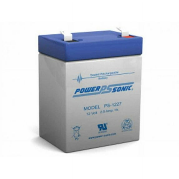 Power-Sonic POWERSONIC-PS-1227-F1 AGM General Purpose 2.9Ah 12V Rechargeable Sealed Lead Acid Battery - F1 Terminal