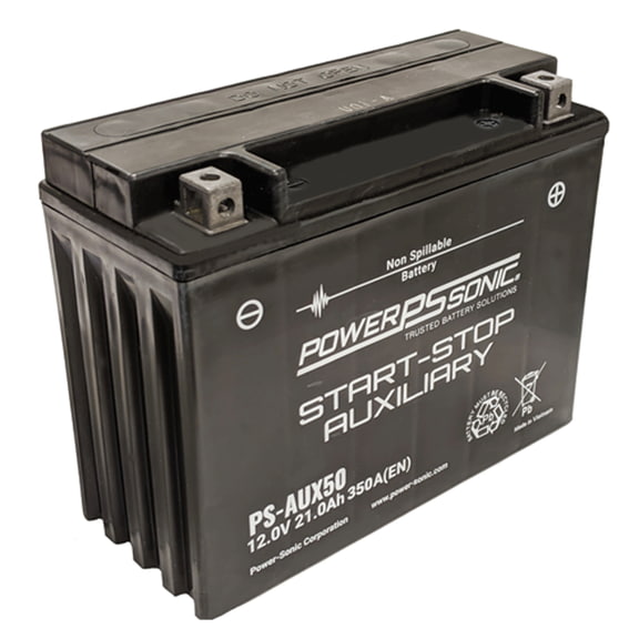 Power-Sonic PS-AUX50 12V 300 CCA Start-Stop Auxillary AGM Battery. Replacement for AUX18L