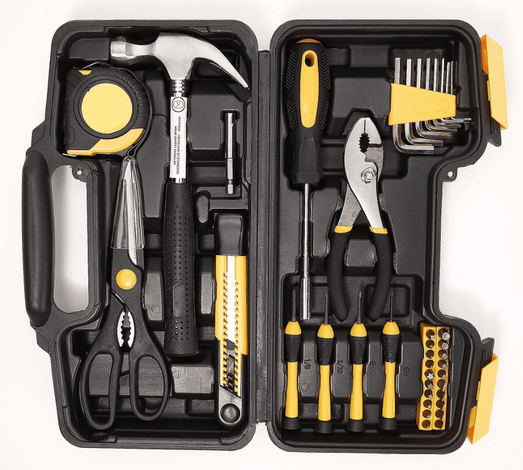 Power Source 39-piece Tool Set with Storage Case for DIY Home Improvement  Great Gifts for Men, Dad, Gadgets for men (Graphite Gray) 