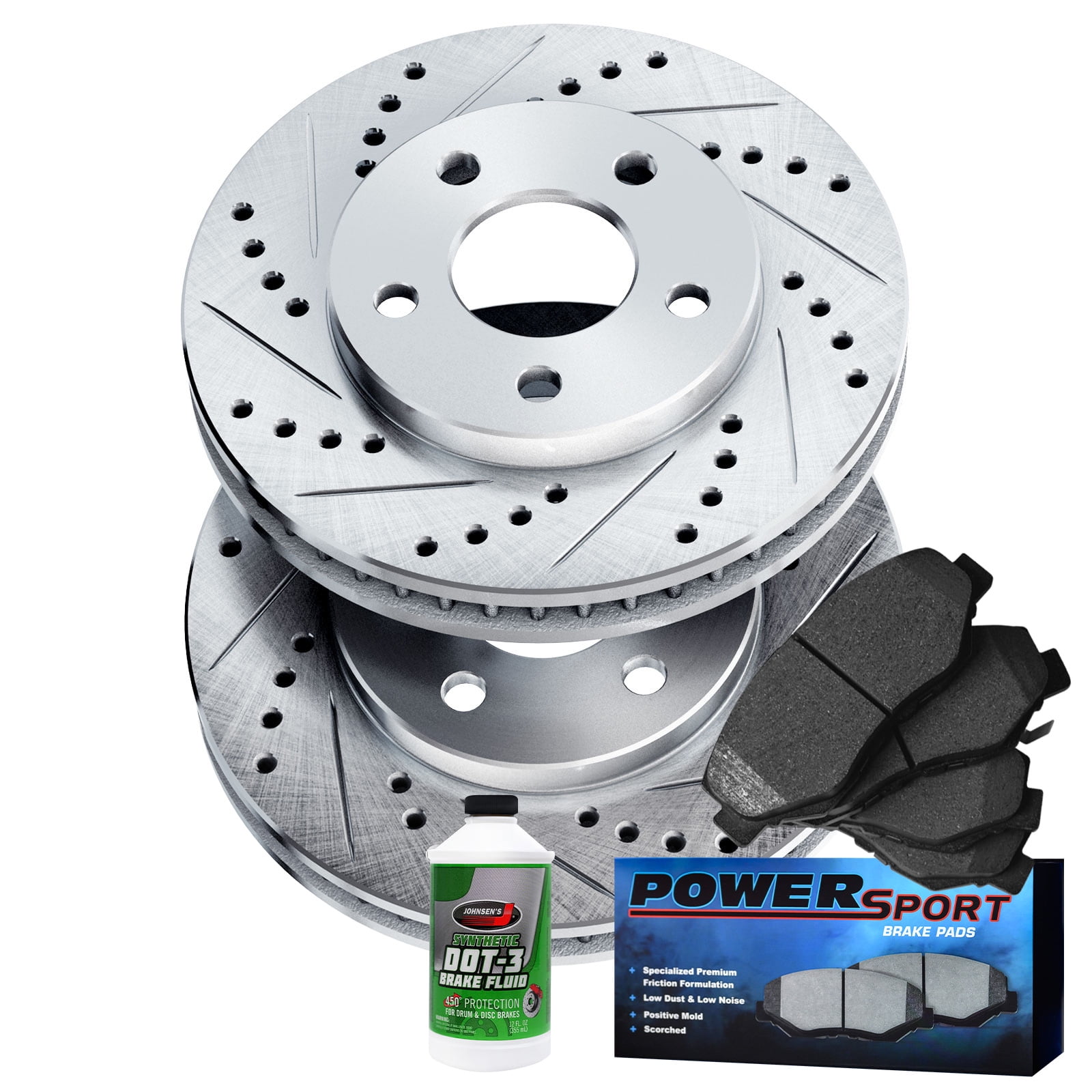 Power Sport Front Brakes and Rotors Kit |Front Brake Pads| Brake Rotors and Pads|Ceramic Brake Pads and Rotors BLB1.31081.02 並行輸入品 Brake Upgrade Kits for Sport, Utility \u0026 Daily Driving | PowerStop