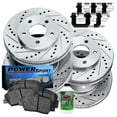 thumbnail image 1 of Power Sport Front Rear Brakes and Rotors Kit |Front Rear Brake Pads| Brake Rotors and Pads|Ceramic Brake Pads and Rotors|Hardware Kit BLCC.61096.42, 1 of 6