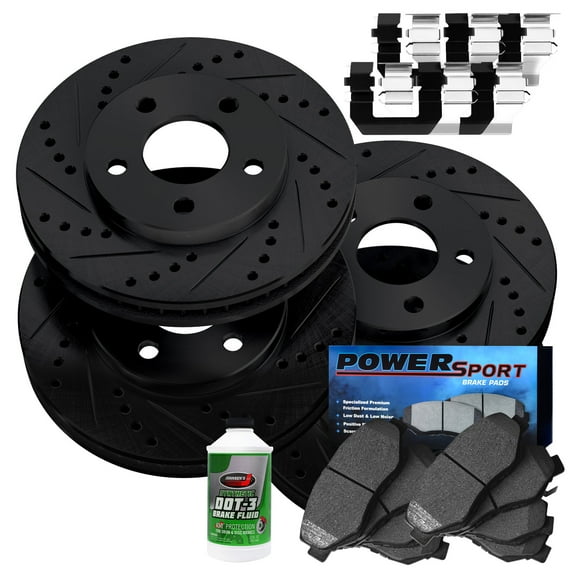 Power Sport Front Rear Brakes and Rotors Kit