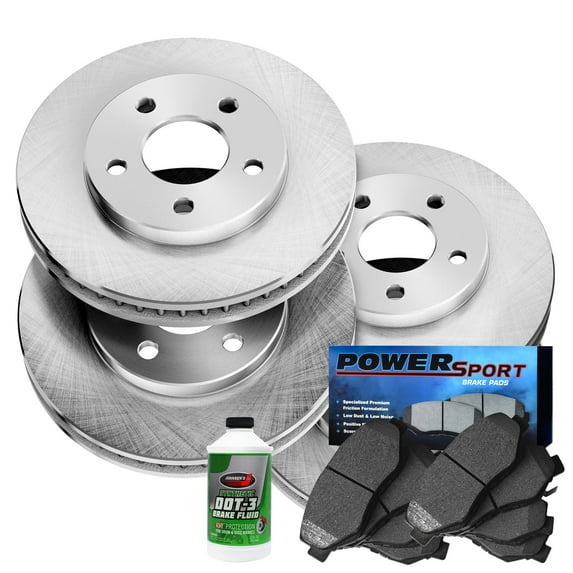 Power Sport Front Rear Brakes and Rotors Kit