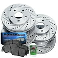 thumbnail image 1 of Power Sport Front Rear Brakes and Rotors Kit, 1 of 6