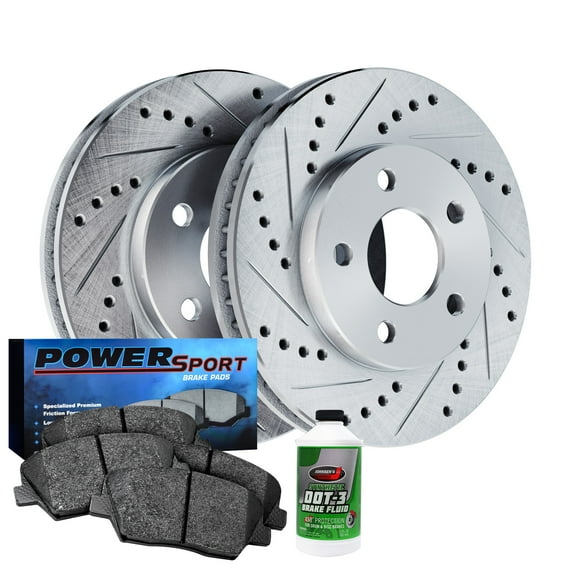 Power Sport Rear Brakes and Rotors Kit