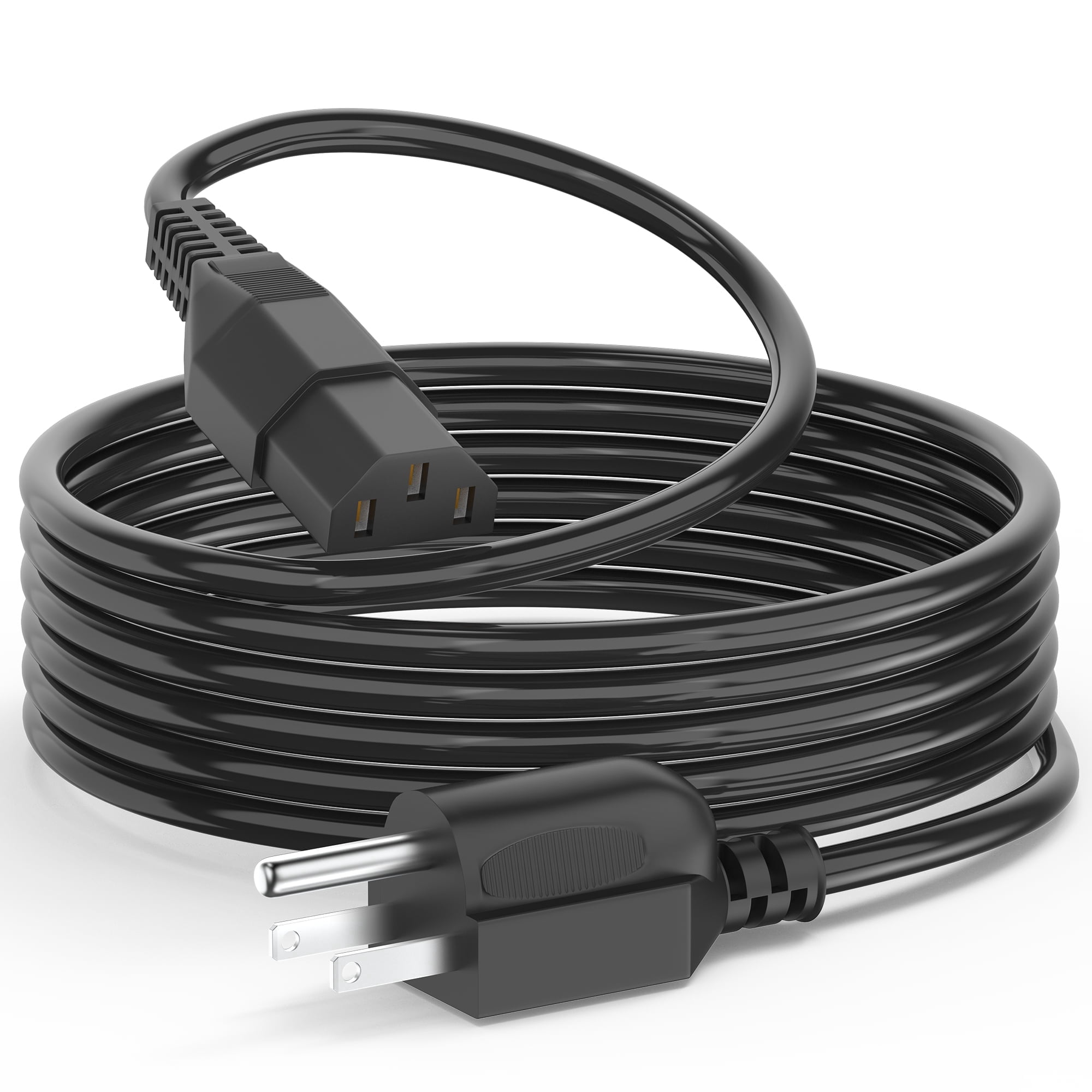Portable Power Station Charging Cable for Jackery Explorer 1000 Pro 1500 2000, for EcoFlow Delta/River Series Universal 3 Prong AC Power Cord Replacement 6 Feet