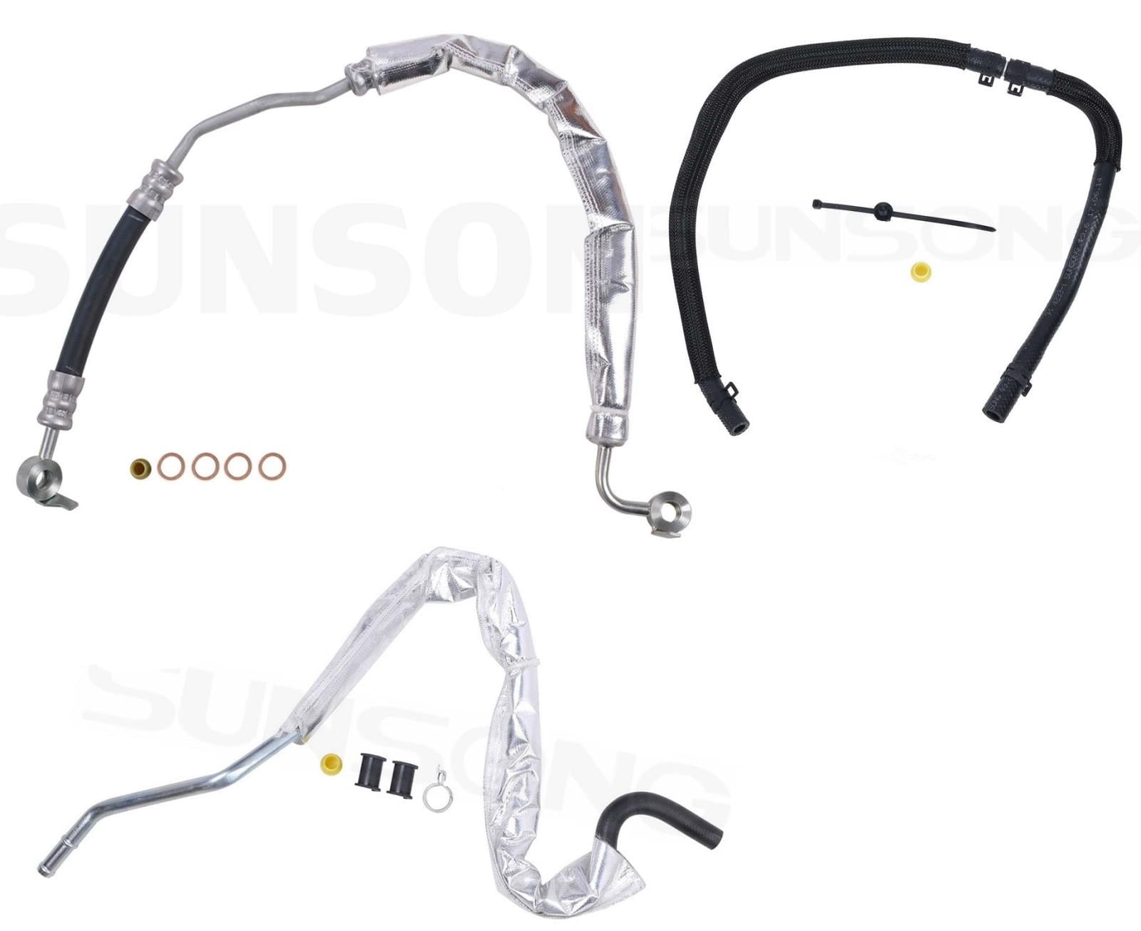 Power Steering Pressure Hose Fits 2007-2010 Ford Edge 7T4Z3A719A 8T4Z3A719A 3pc