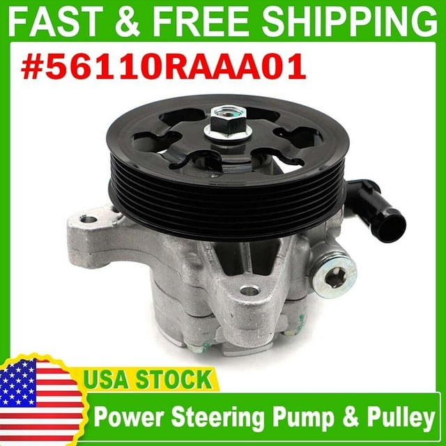 Power Steering Pump FOR Honda Accord 20032007 L4 2.4L With Pulley